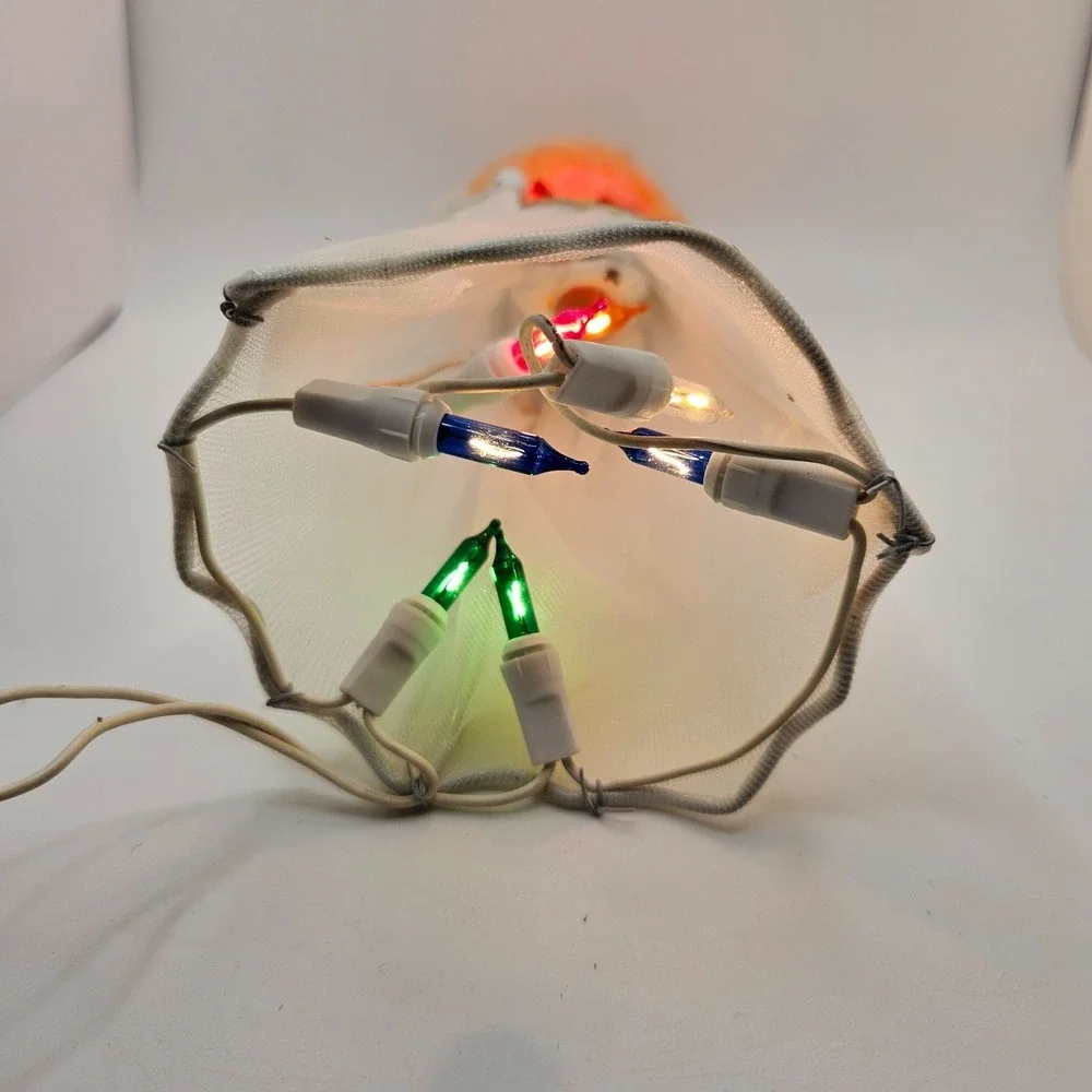 Vintage Lighted Christmas Angel Tree Topper / Decoration‎ Blinking Color Lights